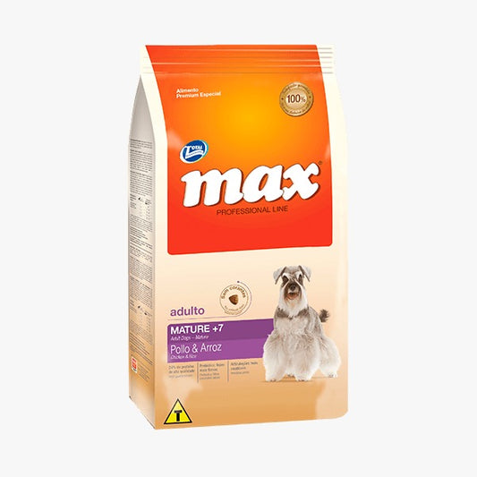 Max Mature pollo y arroz perros senior