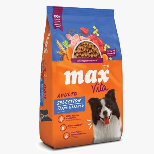 Max Vita  para perros adultos selectión carne y pollo