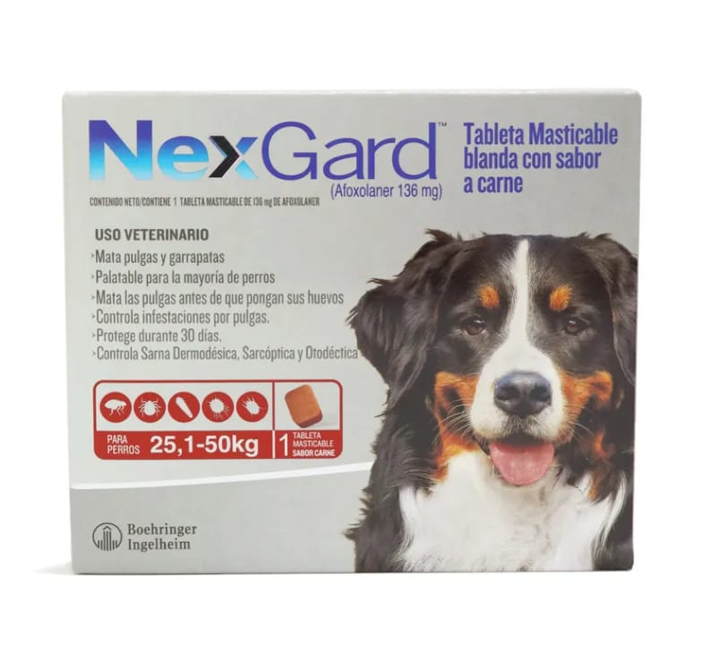 Nexgard perros desparasitante de pulgas y garrapatas