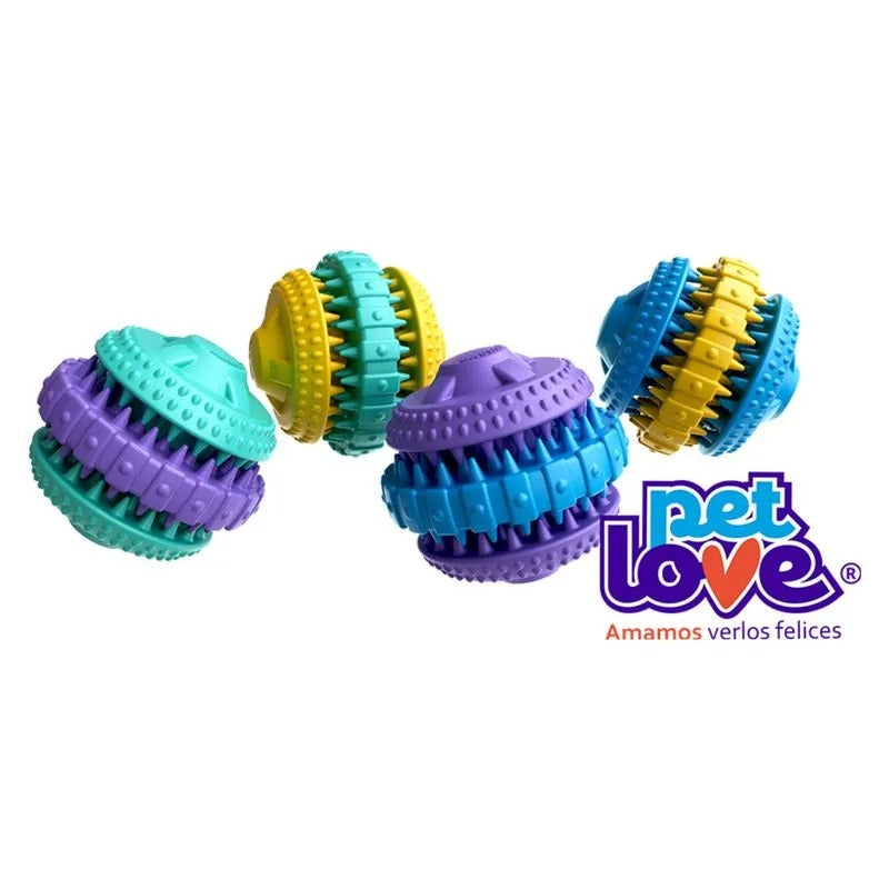 juguete Pelota para perro en caucho natural  pet love