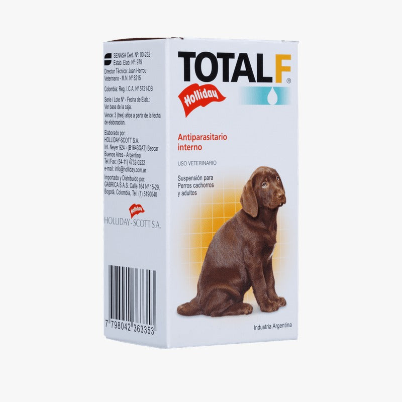 Antiparasitario Total F para perros cachorros y adultos