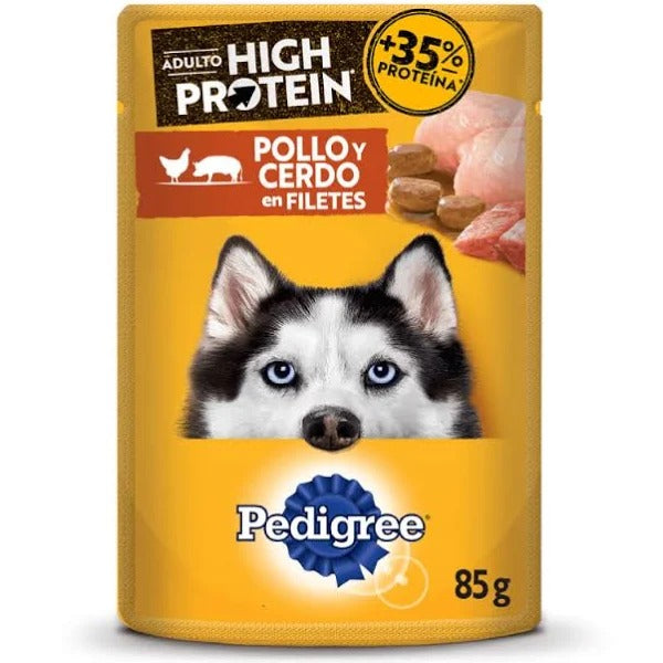 ALIMENTO HUMEDO PEDIGREE HIGH PROTEIN POLLO Y CERDO