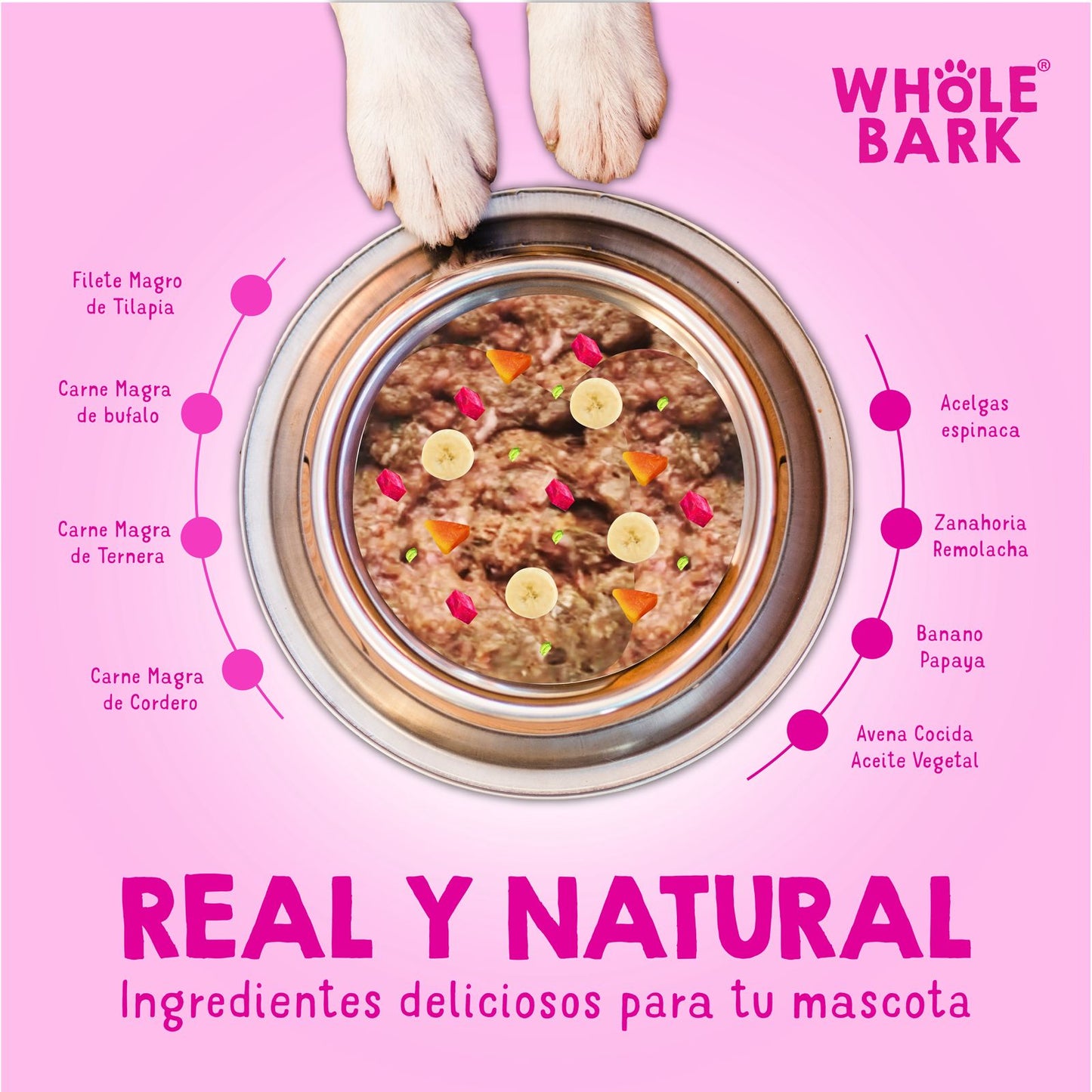 Whole Barf alimento natural para perros 500 g