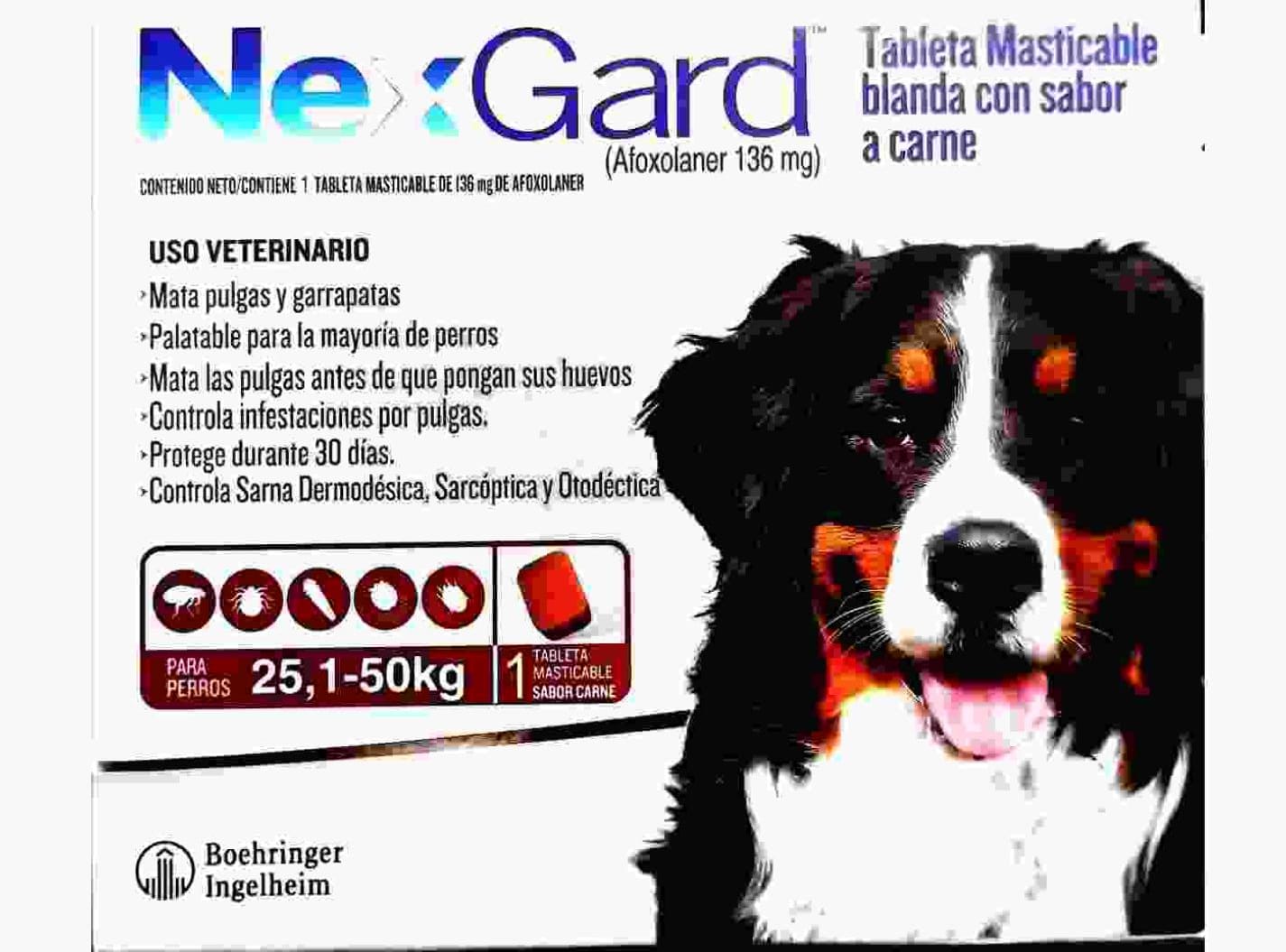 Nexgard perros desparasitante de pulgas y garrapatas