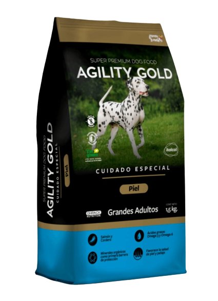 Agility Gold piel para perros grandes adultos