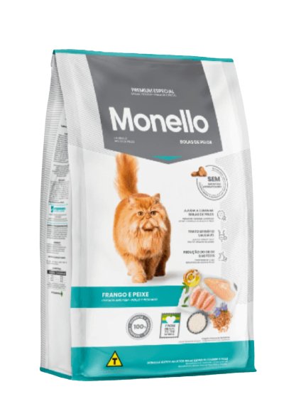 Alimento monello bola de pelos para gato