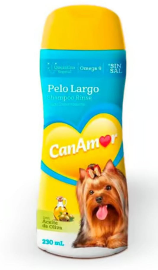 Shampoo rinse canamor pelo largo para perros